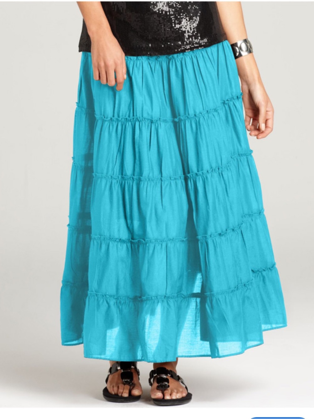 Jane-Ashley Boho Tiered Maxi Skirt